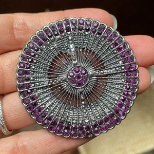 Beautiful purple stone and silver necklace